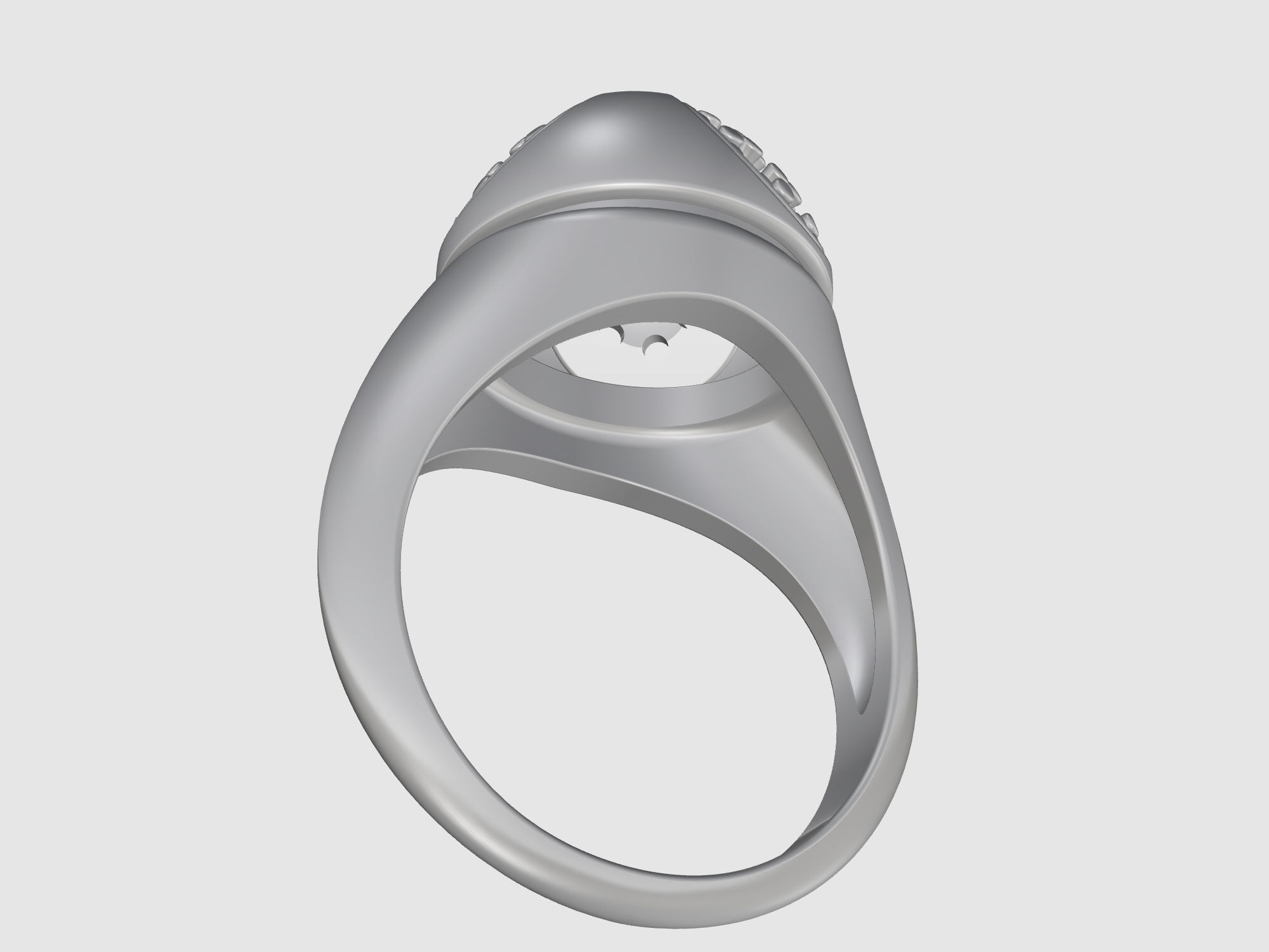 Half ball ring 3D print model_16