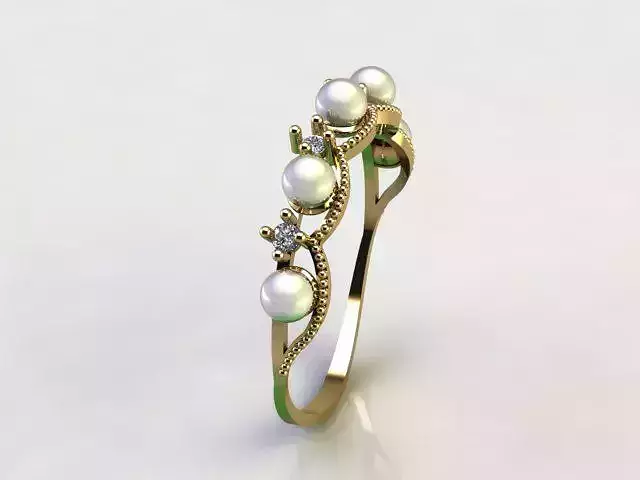 woman engagement solitaire ring 3D model