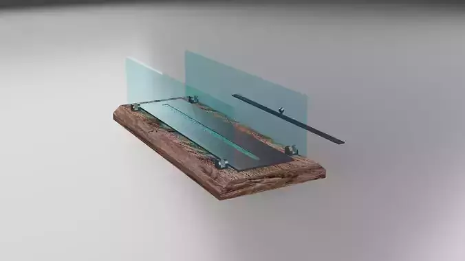 Wooden bio ethanol fireplace