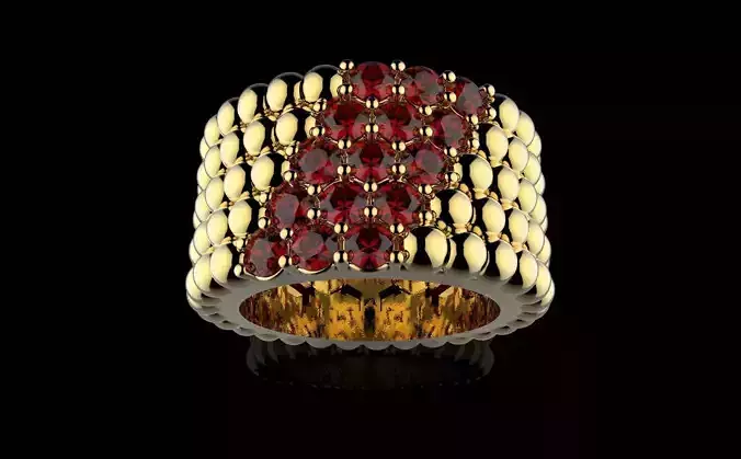 AV Disagne 47 Beaded ring 3D print model