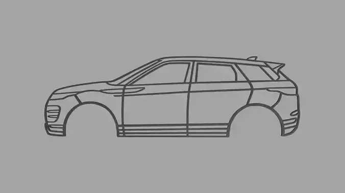 Range Rover Evoque Wall Silhouette