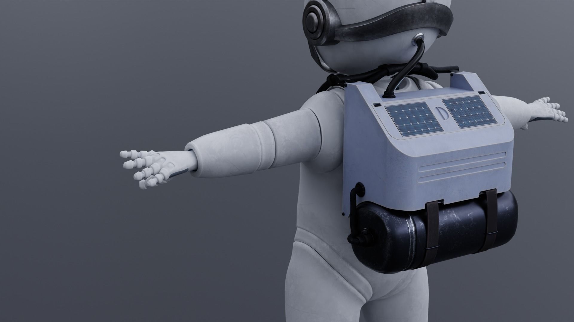 Astronaut Small Rigged Low-poly 3D model_15