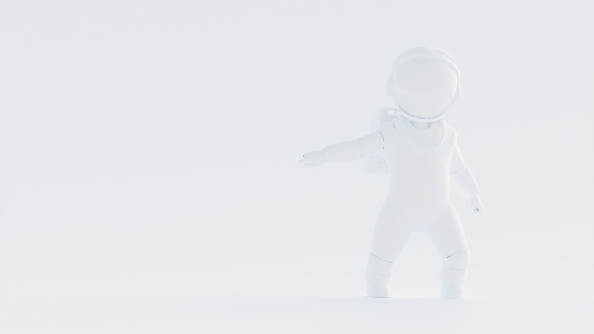 Astronaut Small Rigged Low-poly 3D model_3