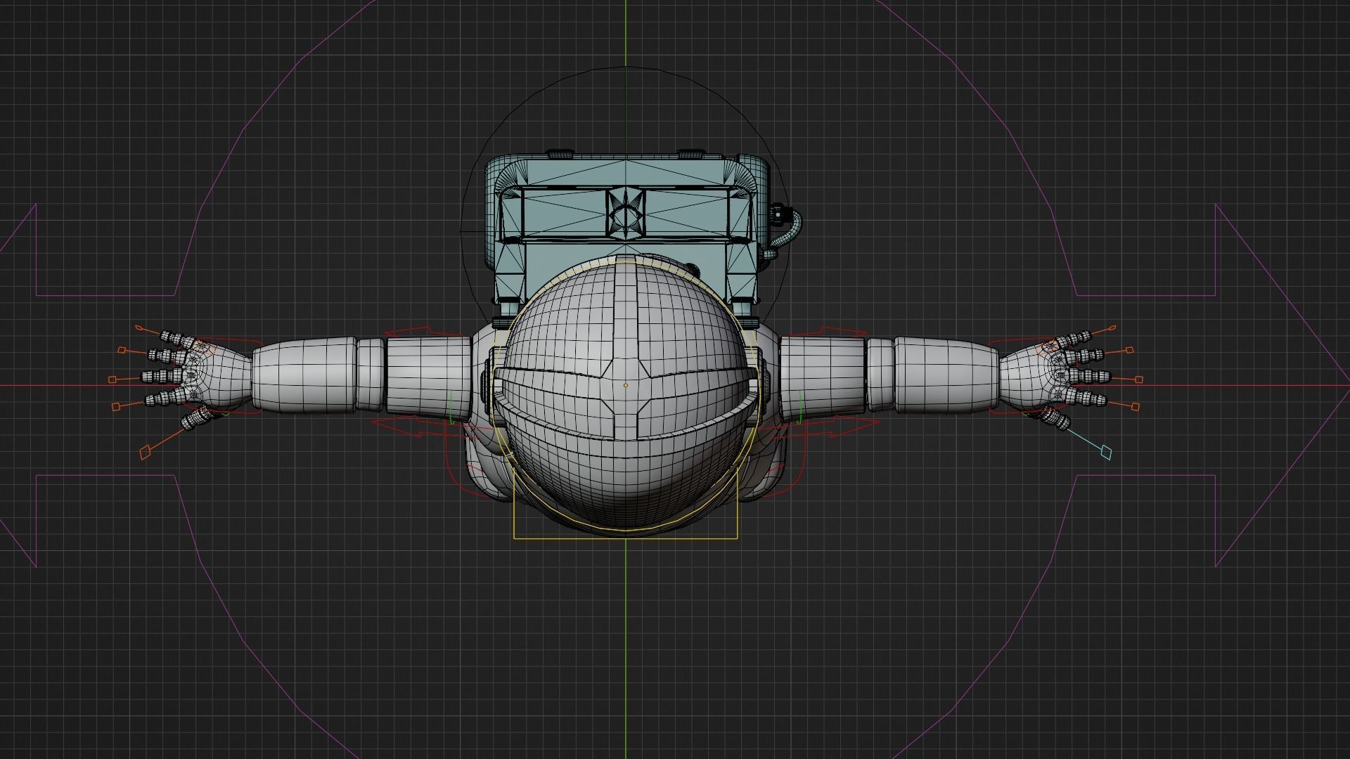 Astronaut Small Rigged Low-poly 3D model_24