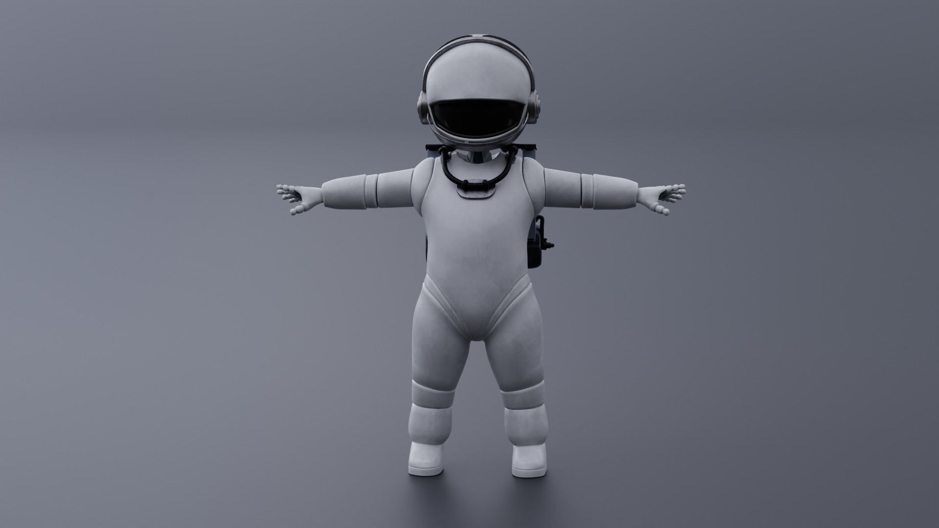 Astronaut Small Rigged Low-poly 3D model_17