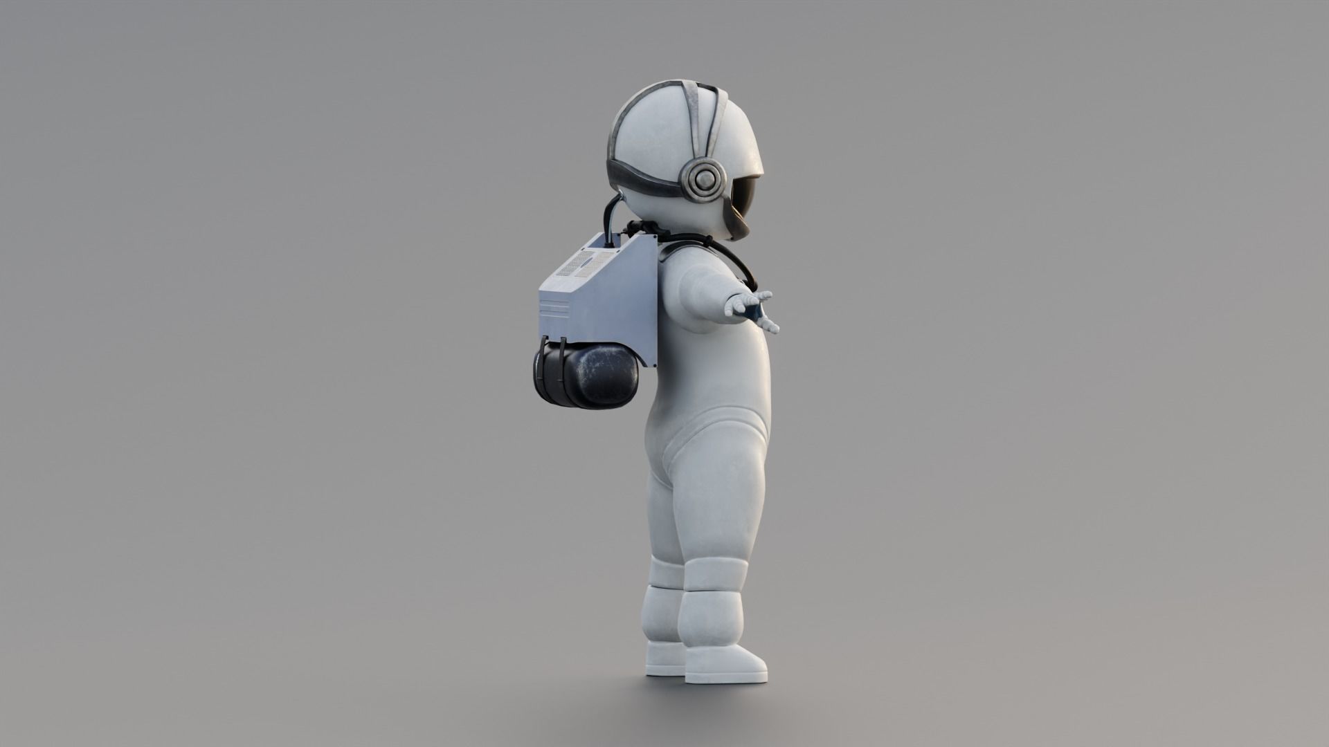 Astronaut Small Rigged Low-poly 3D model_12