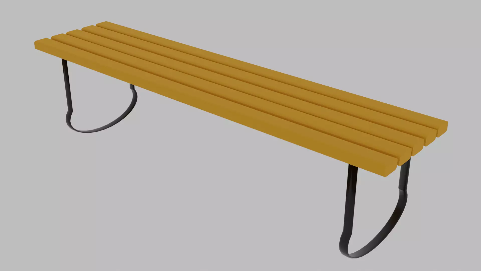 Bench Low-poly 3D model_0