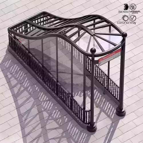 Metro Entrance 02 Low-poly 3D model