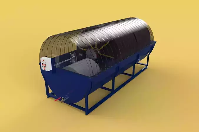 ROTATING BIOLOGICAL CONTACTOR RBC WASTEWATER TREATMENT 3D model