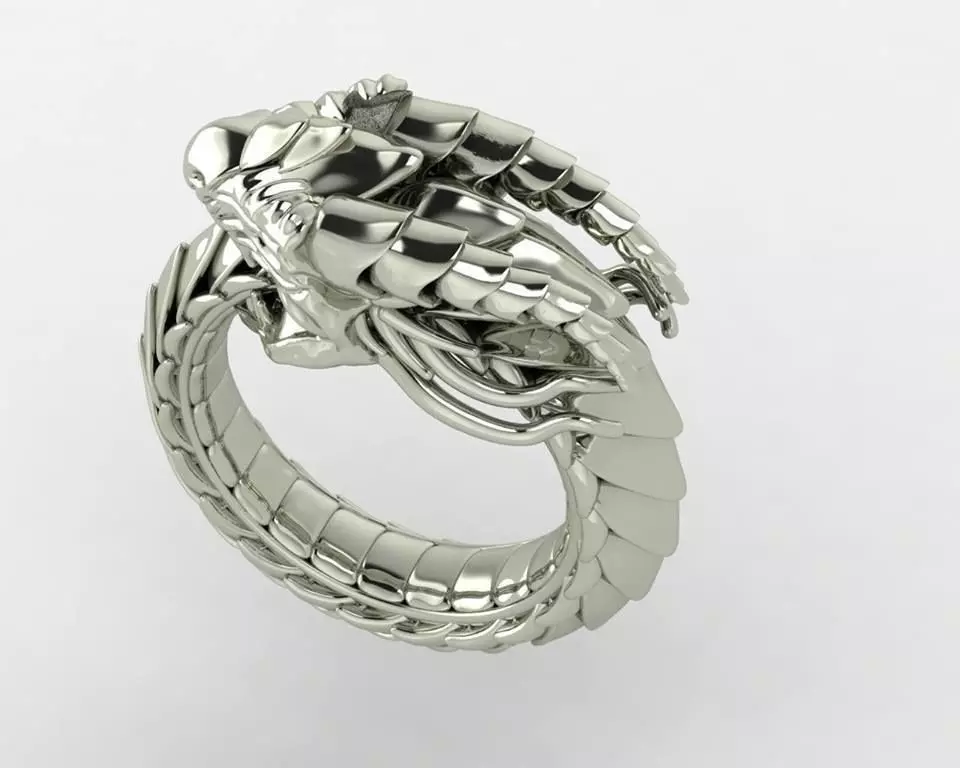 dragon ring 3D print model_0
