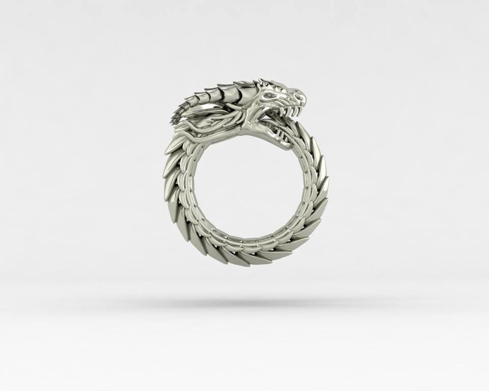 dragon ring 3D print model_1
