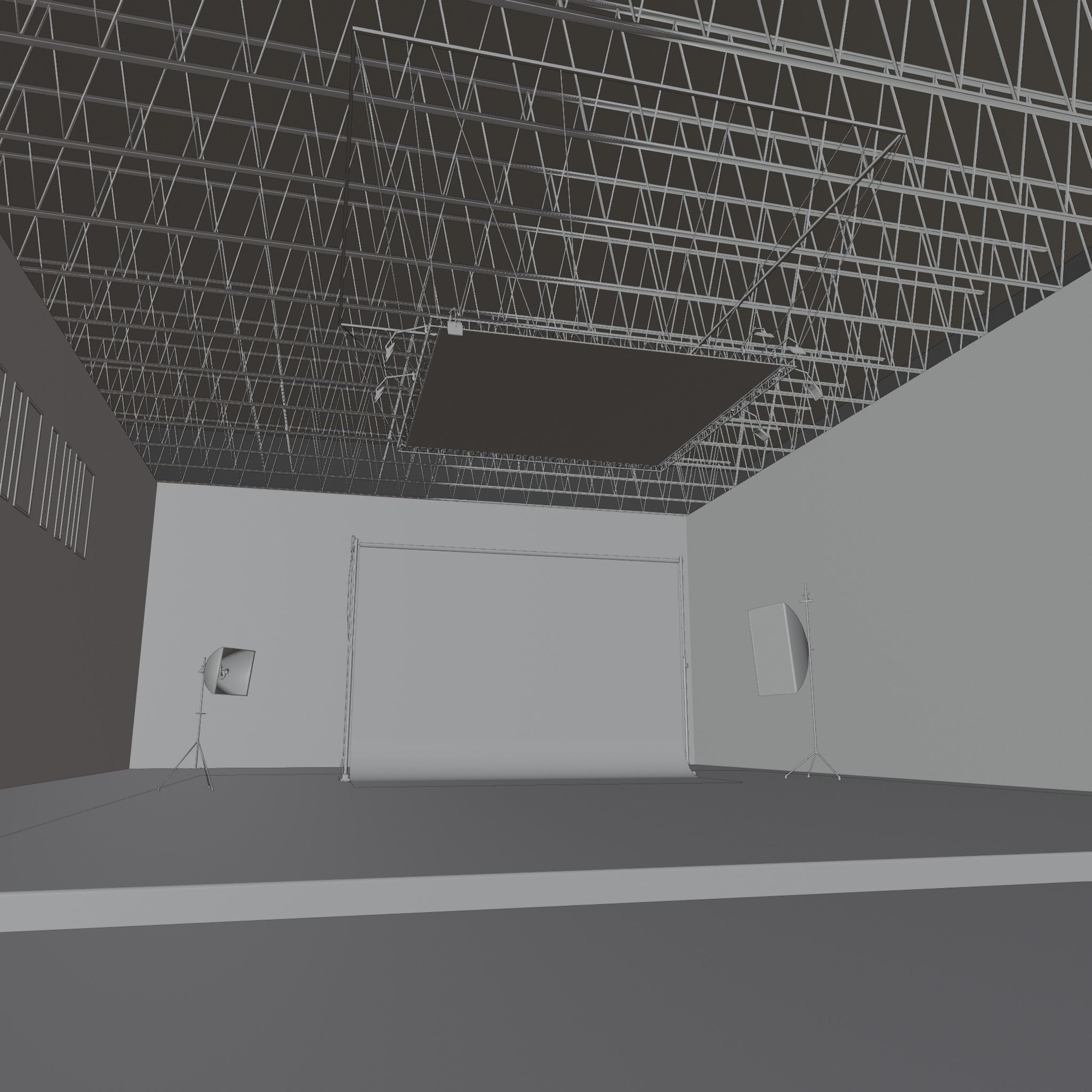 PHOTO STUDIO interior car studio model 3D model_5