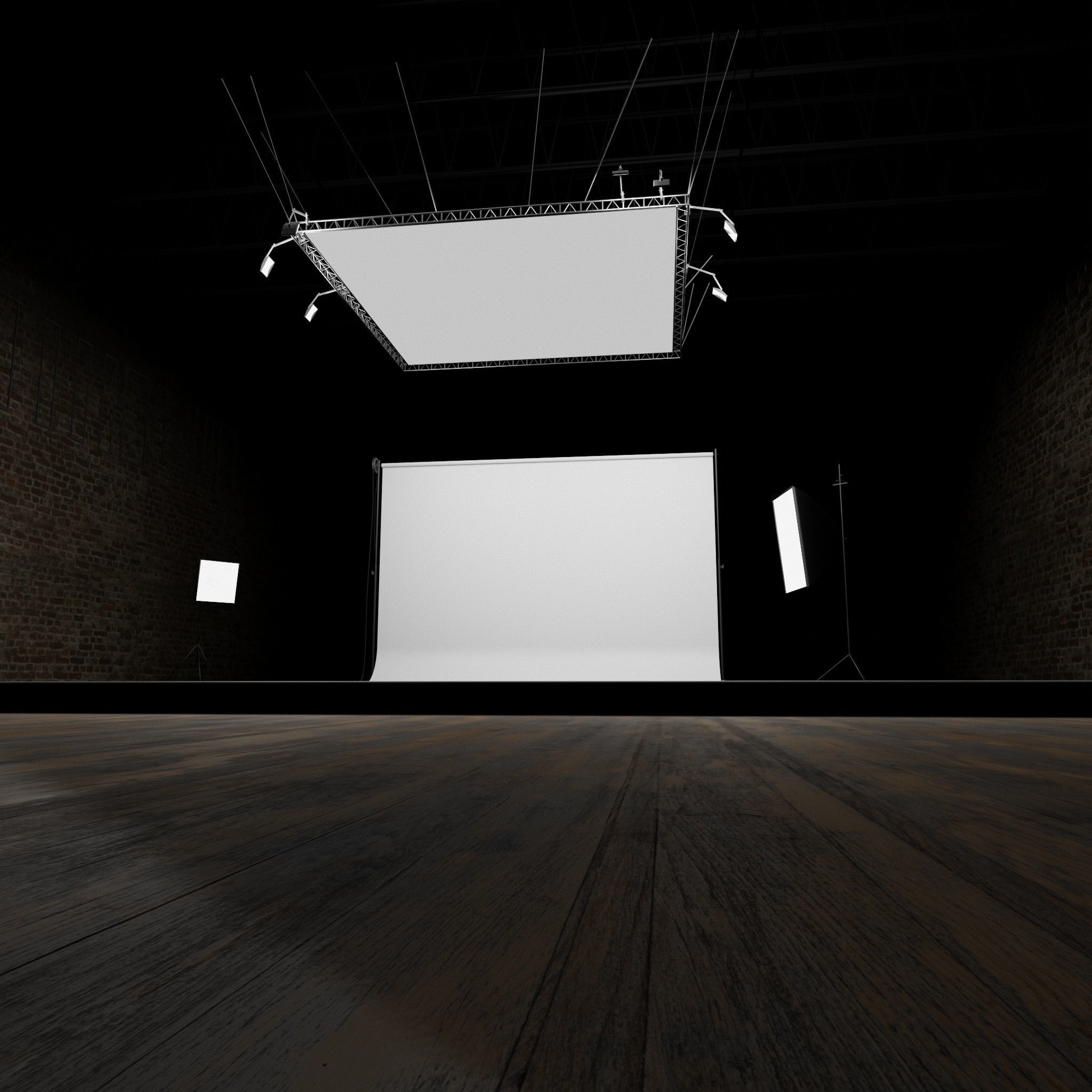 PHOTO STUDIO interior car studio model 3D model_2