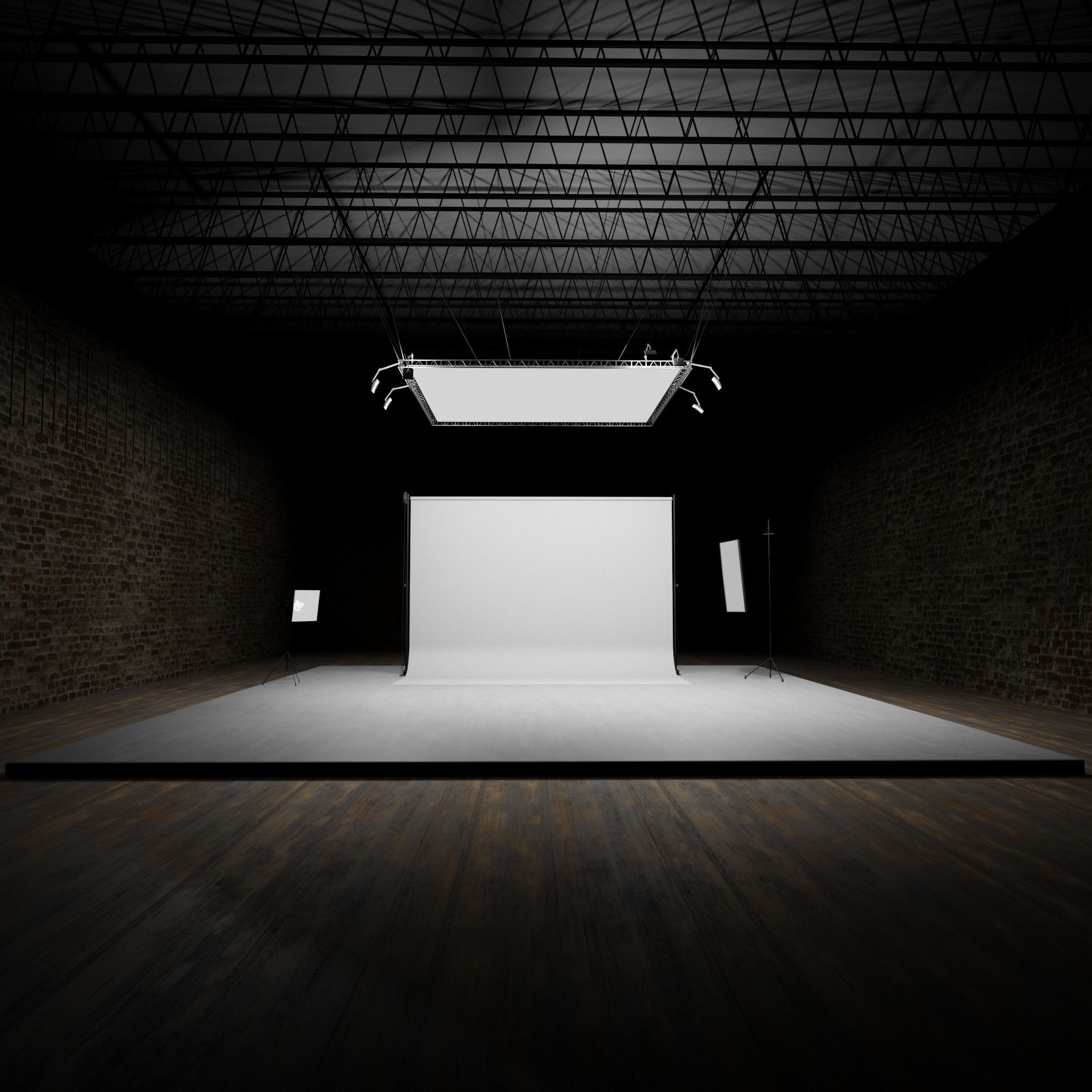 PHOTO STUDIO interior car studio model 3D model_14