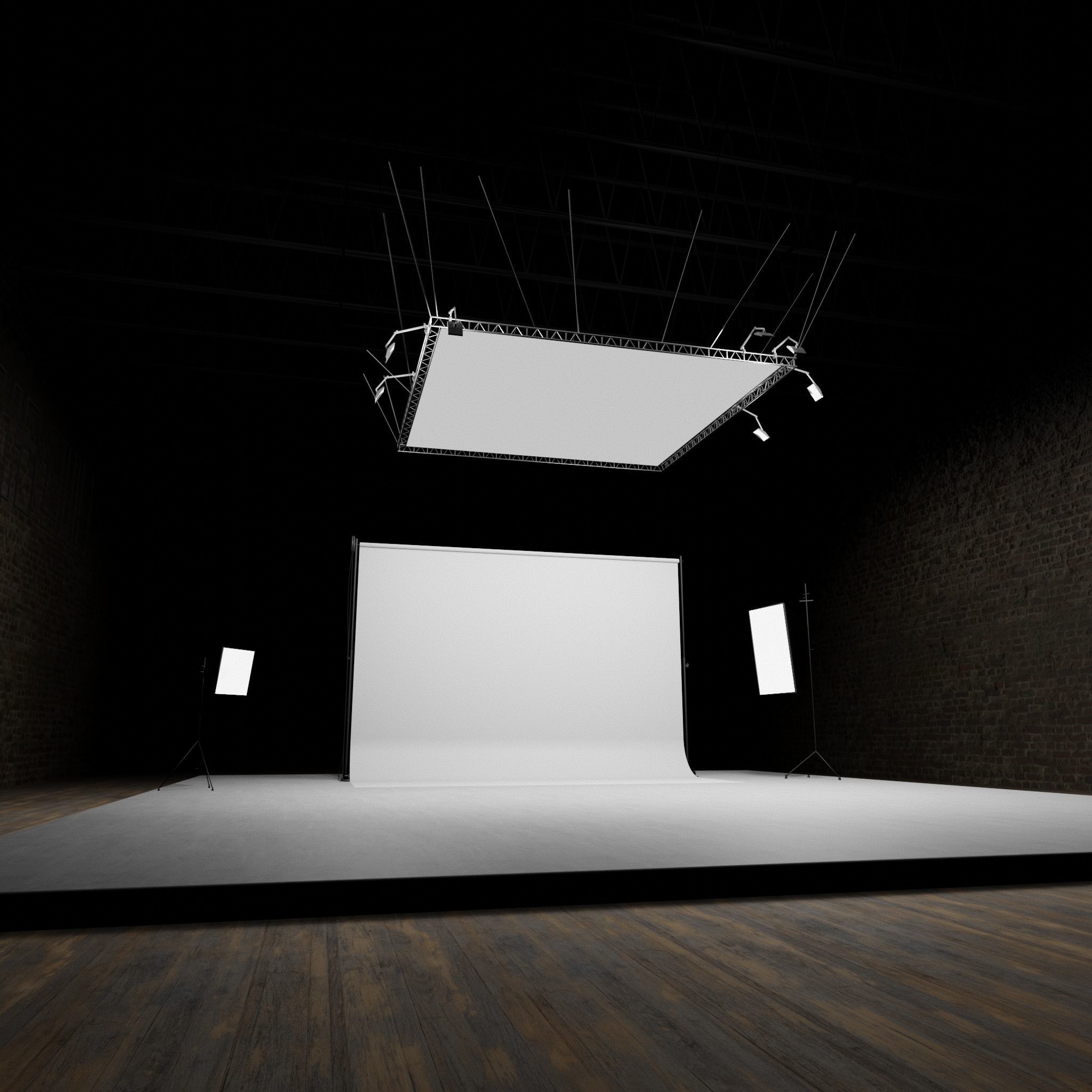 PHOTO STUDIO interior car studio model 3D model_18