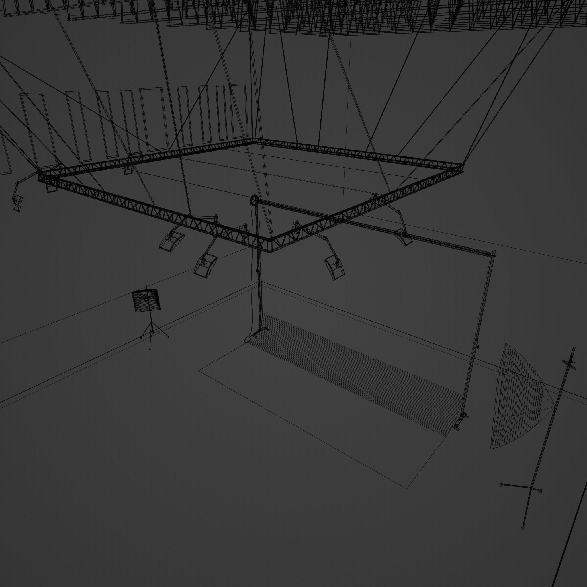 PHOTO STUDIO interior car studio model 3D model_7