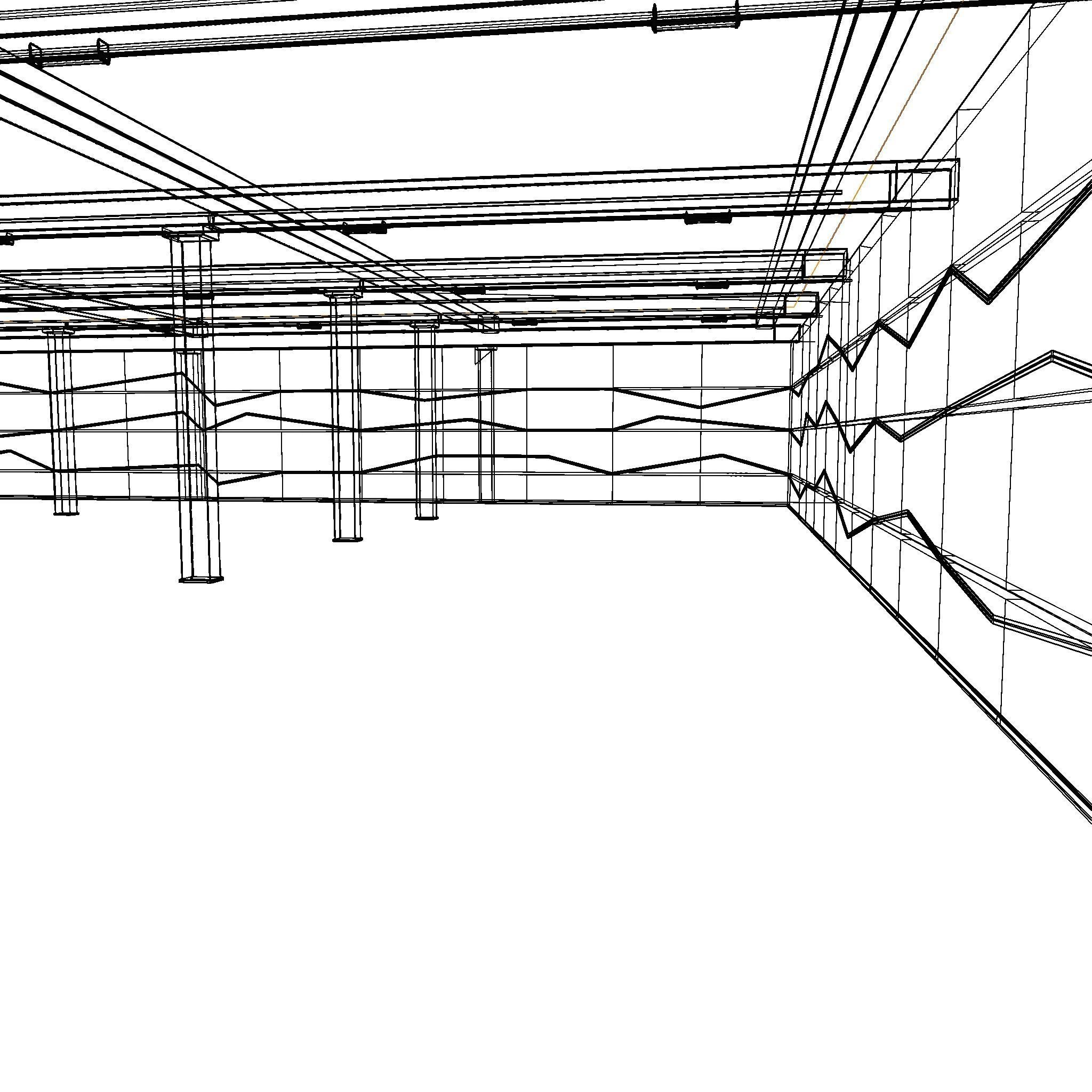 Car studio WAREHOUSE interior3D 3D model 3D model_5