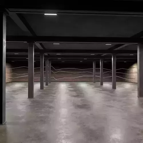 Car studio WAREHOUSE interior3D 3D model