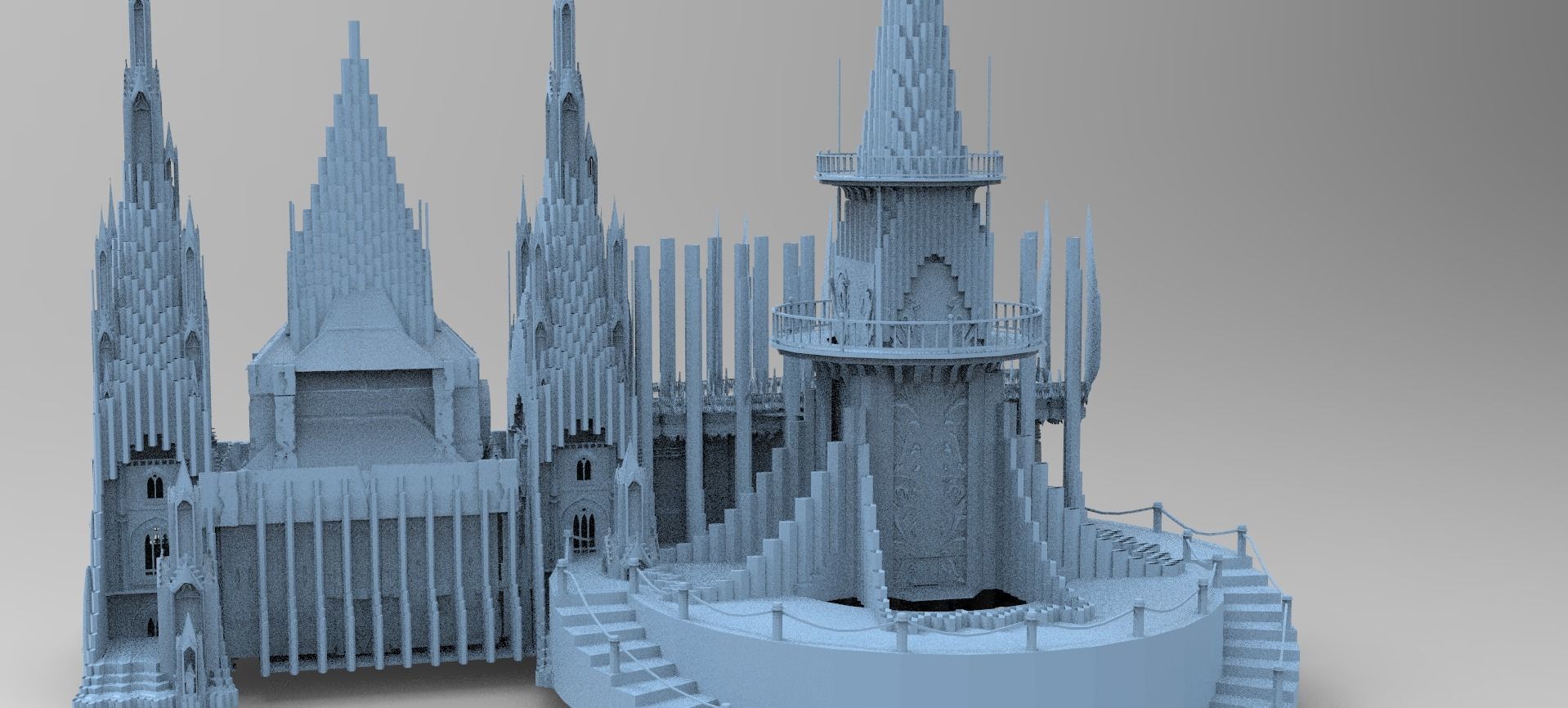 Elden Celtic Watchtower castle Kit bash 3D model_3