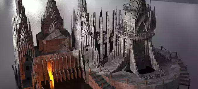 Elden Celtic Watchtower castle Kit bash 3D model