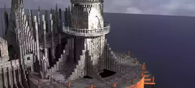 Elden Celtic Lighthouse Kit bash 3D model