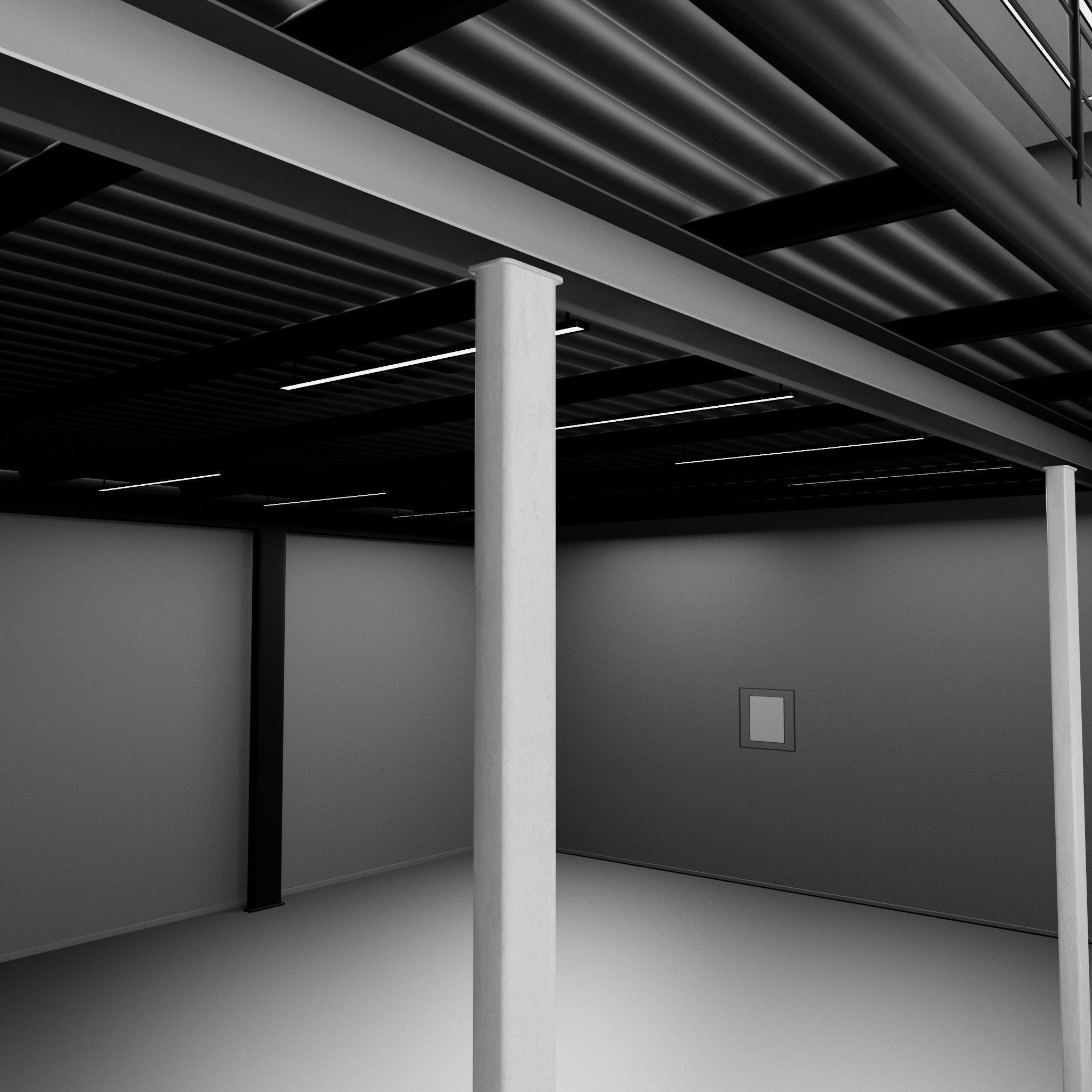 3D CAR STUDIO SCENE warehouse SCI FI futuristic 3D model_10