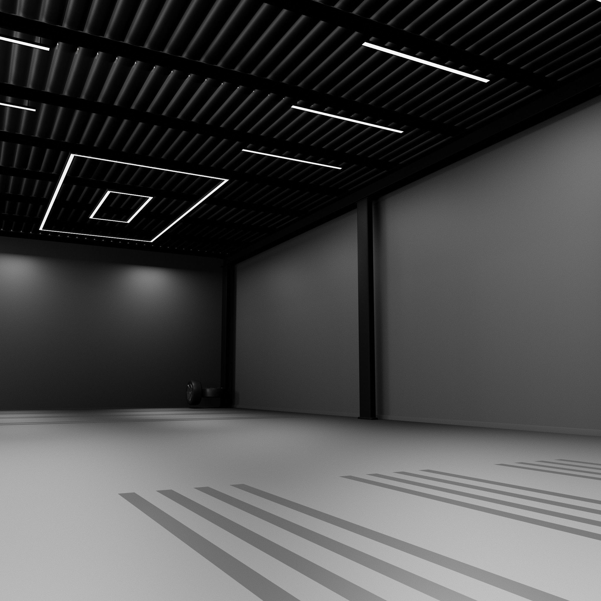 3D CAR STUDIO SCENE warehouse SCI FI futuristic 3D model_5