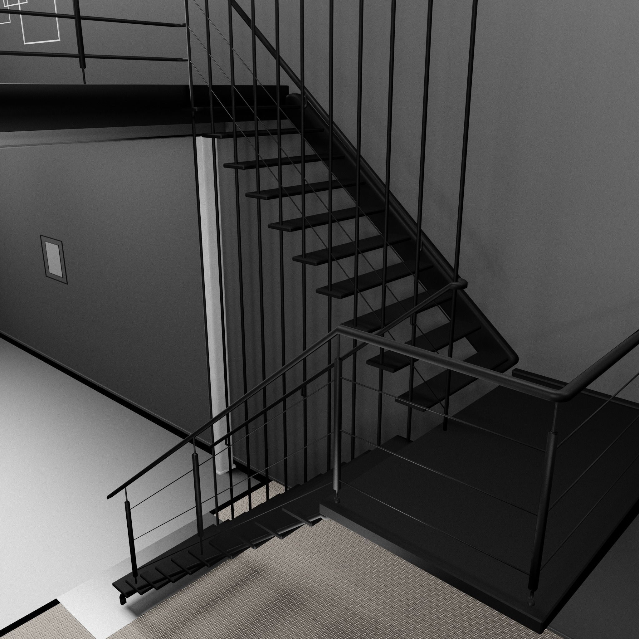 3D CAR STUDIO SCENE warehouse SCI FI futuristic 3D model_12