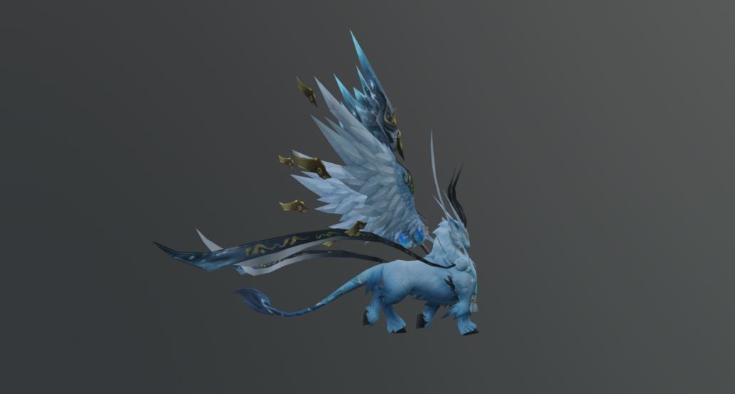 Goat Fantasy Low Poly Low-poly 3D model_2