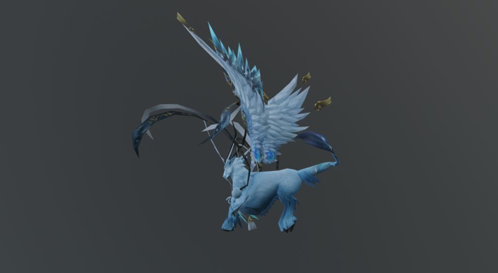 Goat Fantasy Low Poly Low-poly 3D model_4