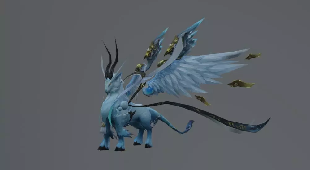 Goat Fantasy Low Poly Low-poly 3D model_0