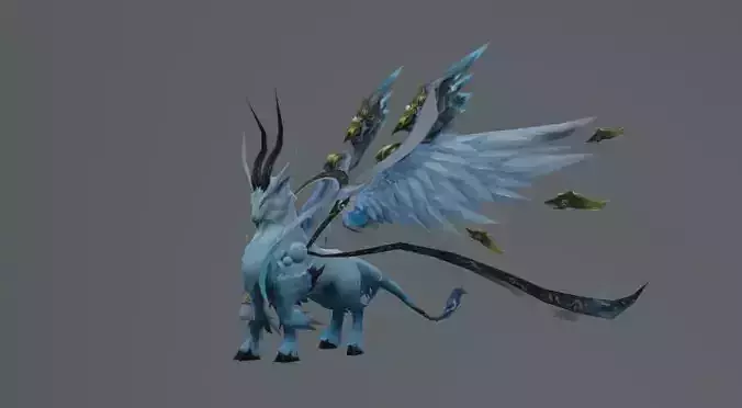Goat Fantasy Low Poly Low-poly 3D model