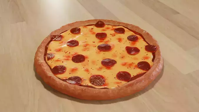 Pizza Model Realistic pepperoni 3D model