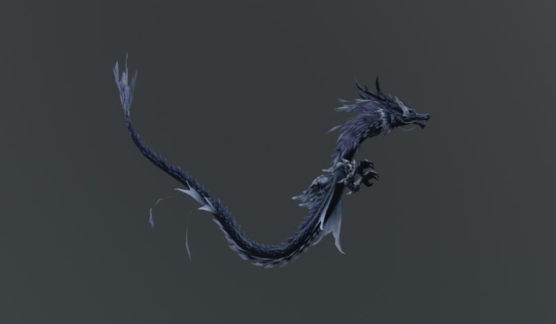Dark Dragon Fantasy Low Poly Low-poly 3D model_4