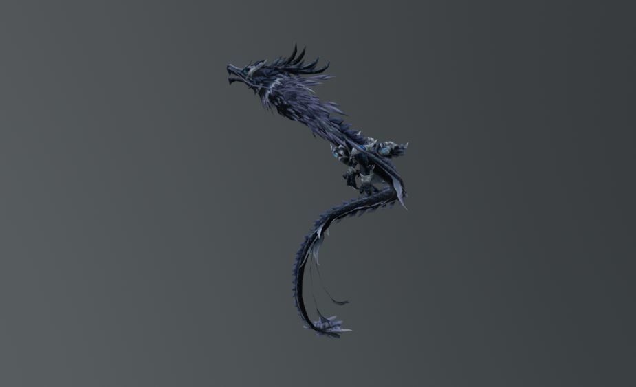 Dark Dragon Fantasy Low Poly Low-poly 3D model_3