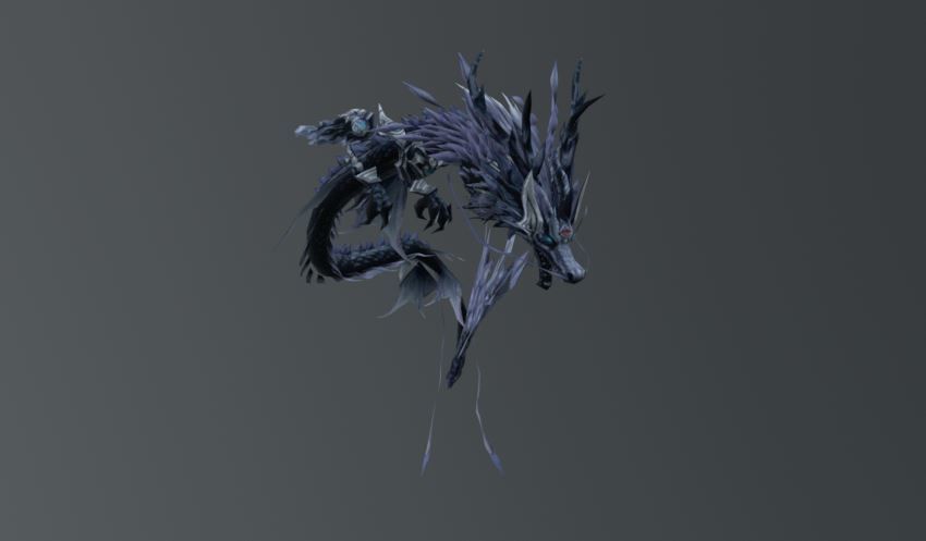 Dark Dragon Fantasy Low Poly Low-poly 3D model_2