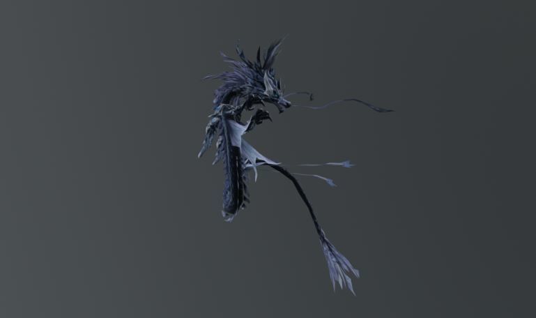 Dark Dragon Fantasy Low Poly Low-poly 3D model_5
