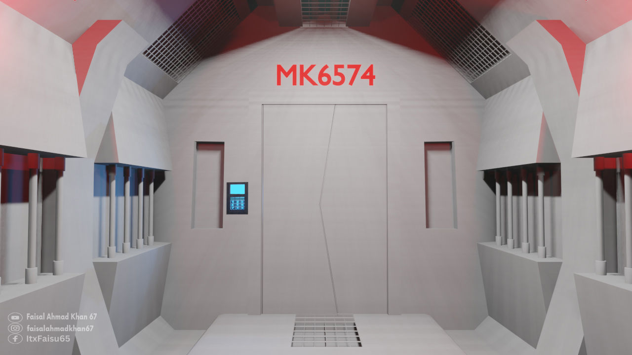 Sci-Fi Hallway 3D Model blender 3D model_4