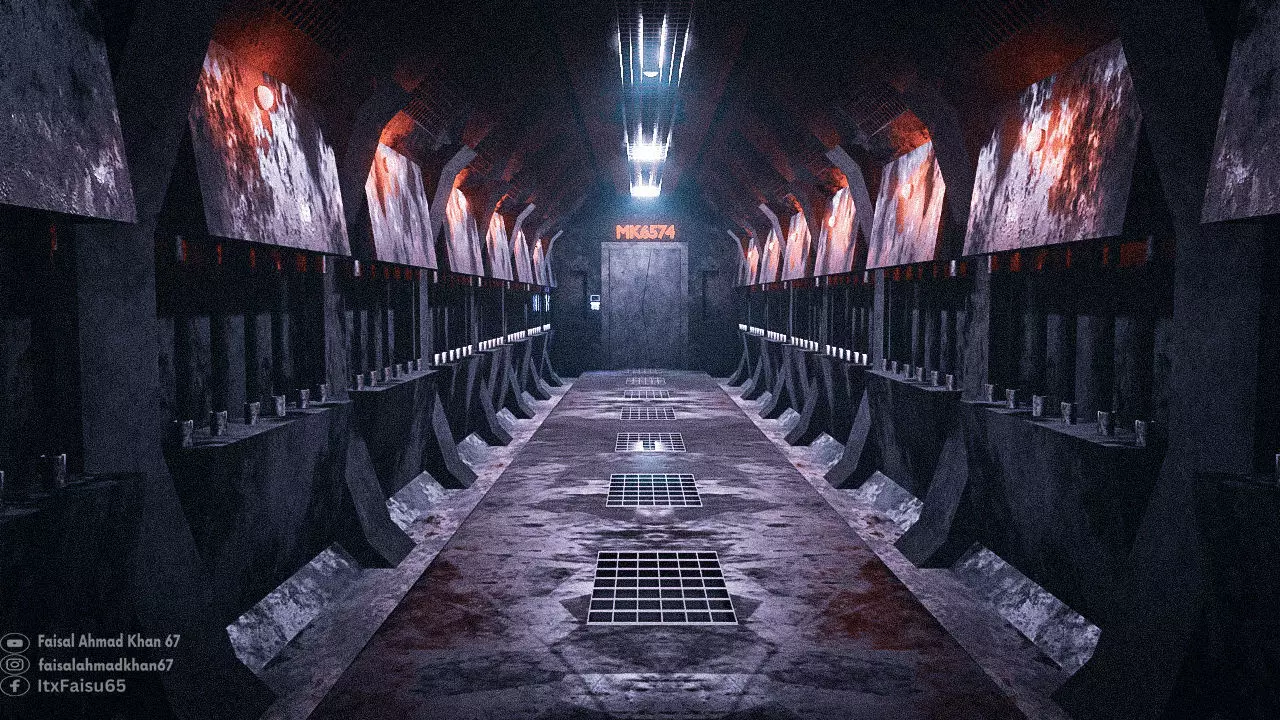 Sci-Fi Hallway 3D Model blender 3D model_0