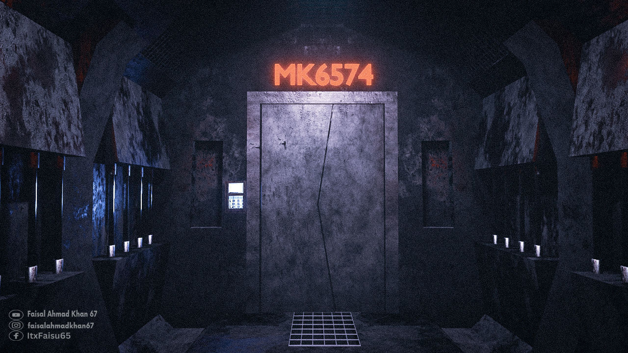 Sci-Fi Hallway 3D Model blender 3D model_3