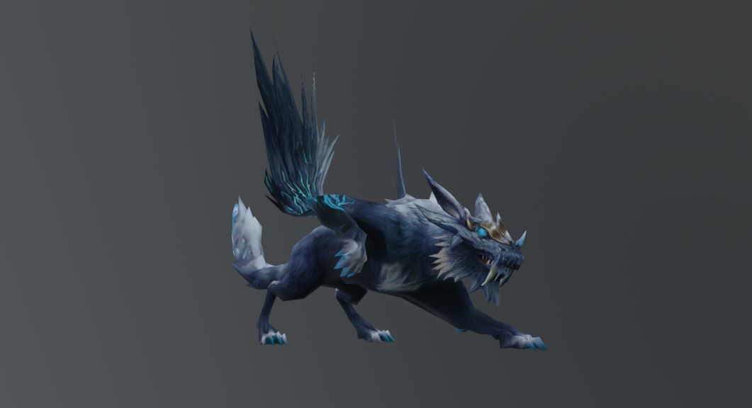 Wolf Wings Fantasy Monster Low Poly Low-poly 3D model_5