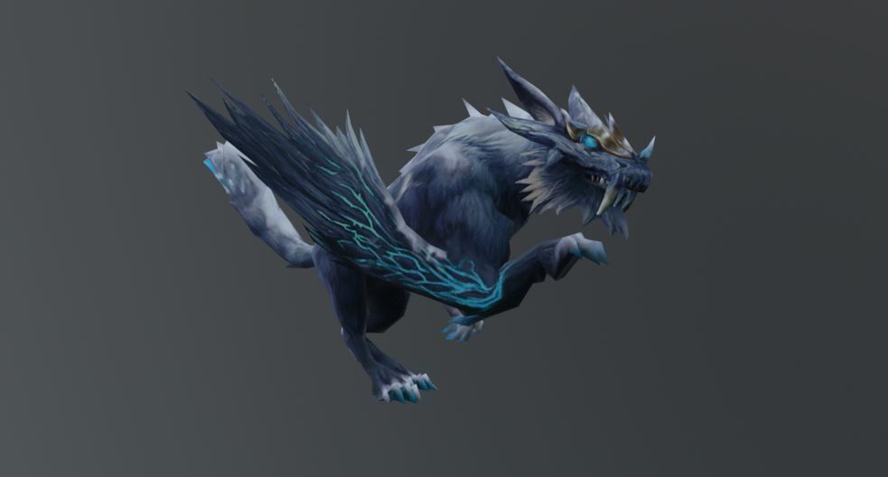 Wolf Wings Fantasy Monster Low Poly Low-poly 3D model_4