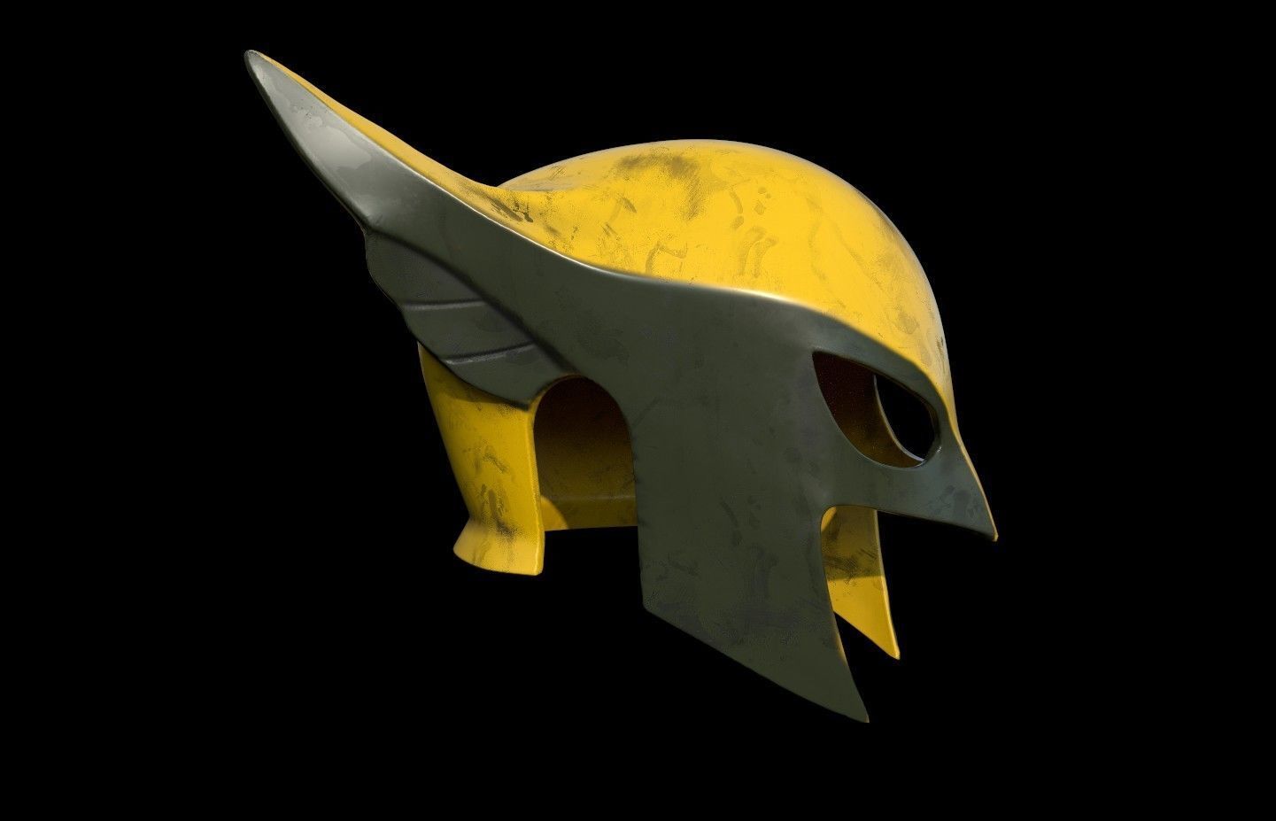 HawkGirl Helmet 4 versions included 3d digital download 3D print model_2