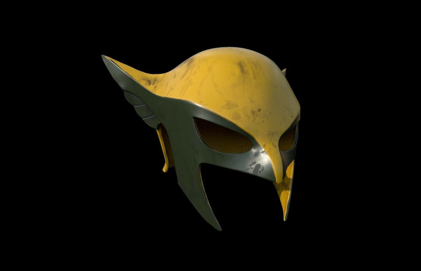 HawkGirl Helmet 4 versions included 3d digital download 3D print model_4