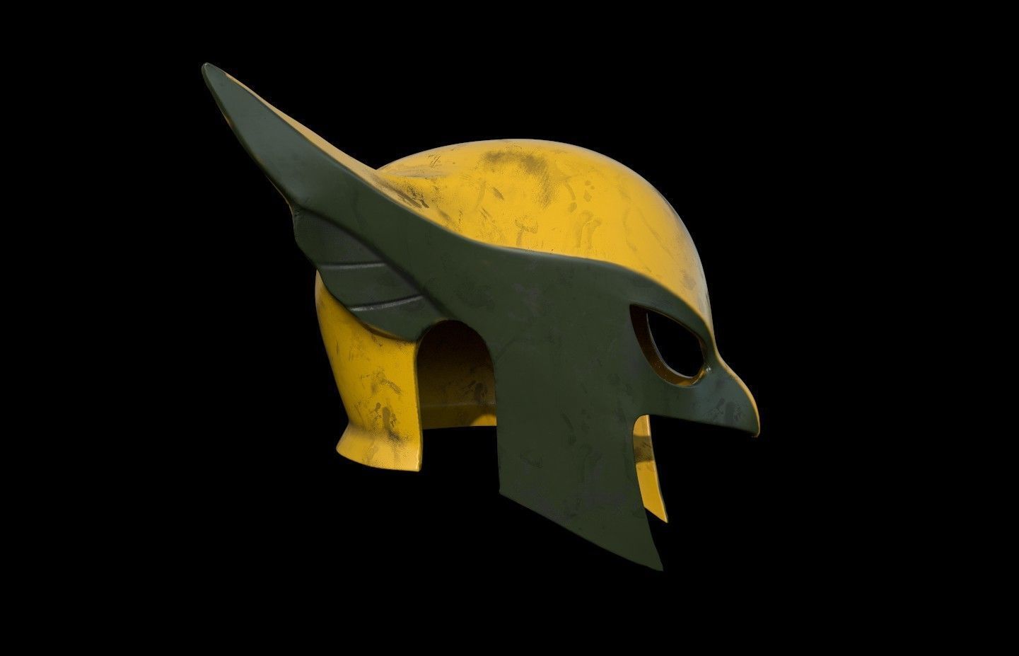 HawkGirl Helmet 4 versions included 3d digital download 3D print model_6