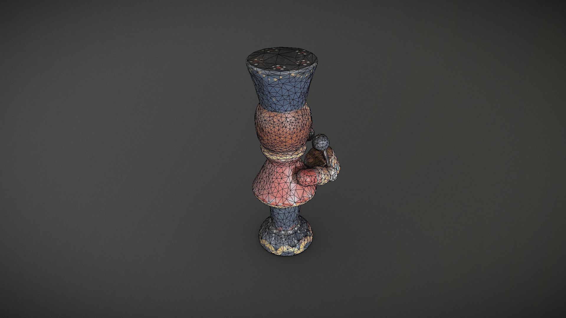 Vintage Wood Christmas Toy Soldier Low-poly 3D model_6