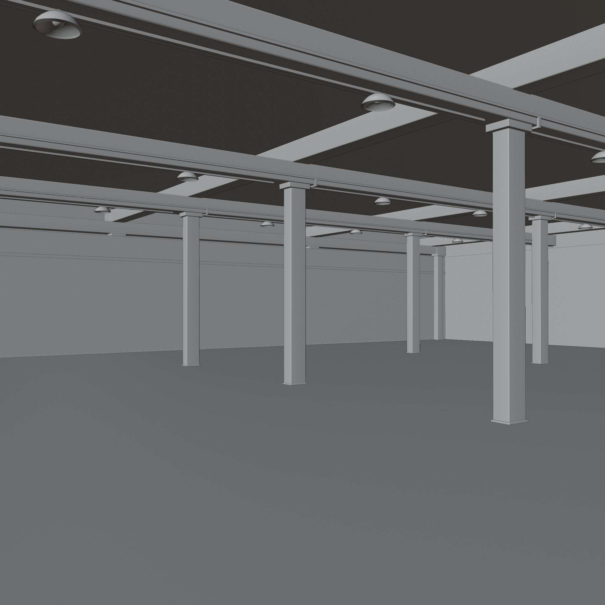 3D Underground Parking interior 3D model_4