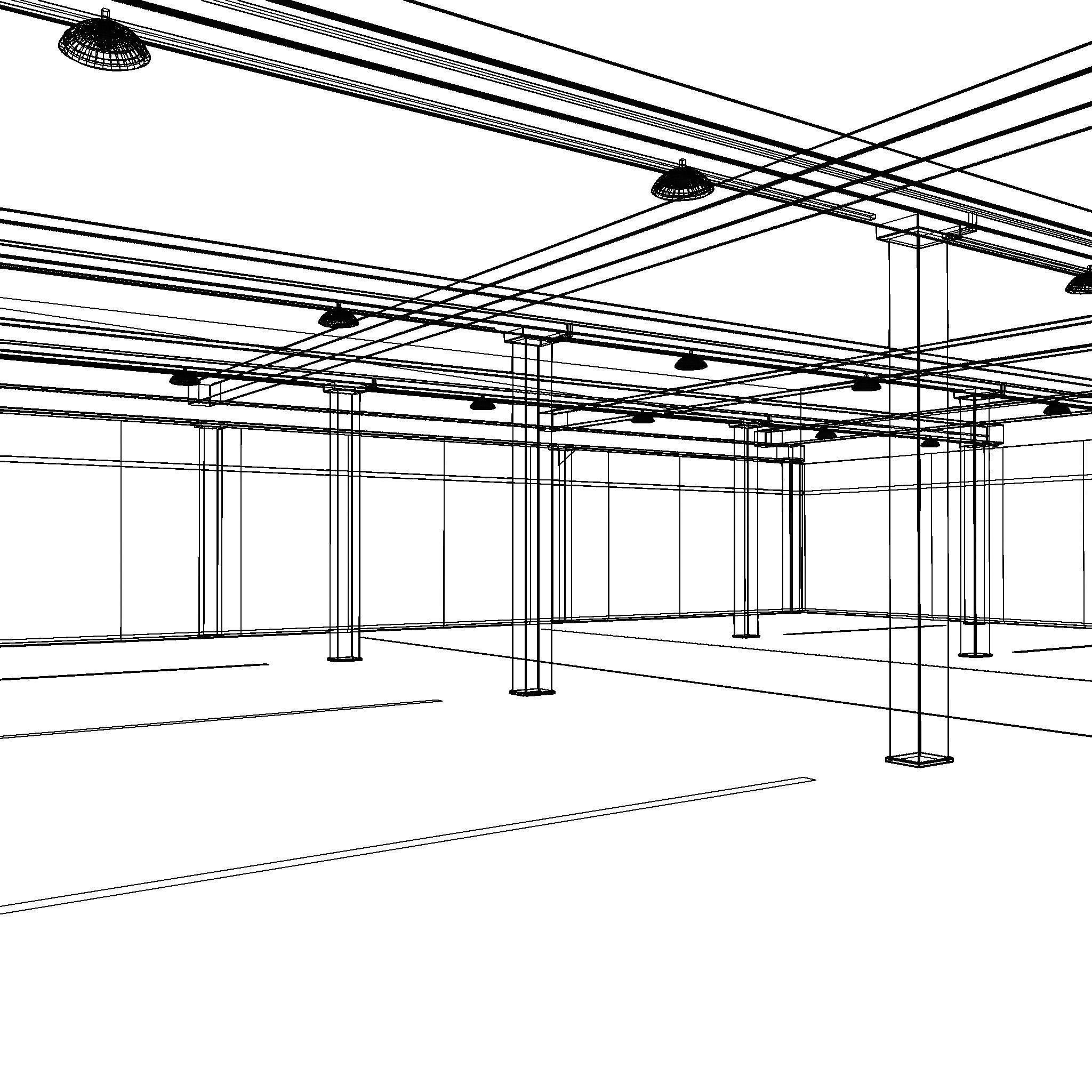 3D Underground Parking interior 3D model_5