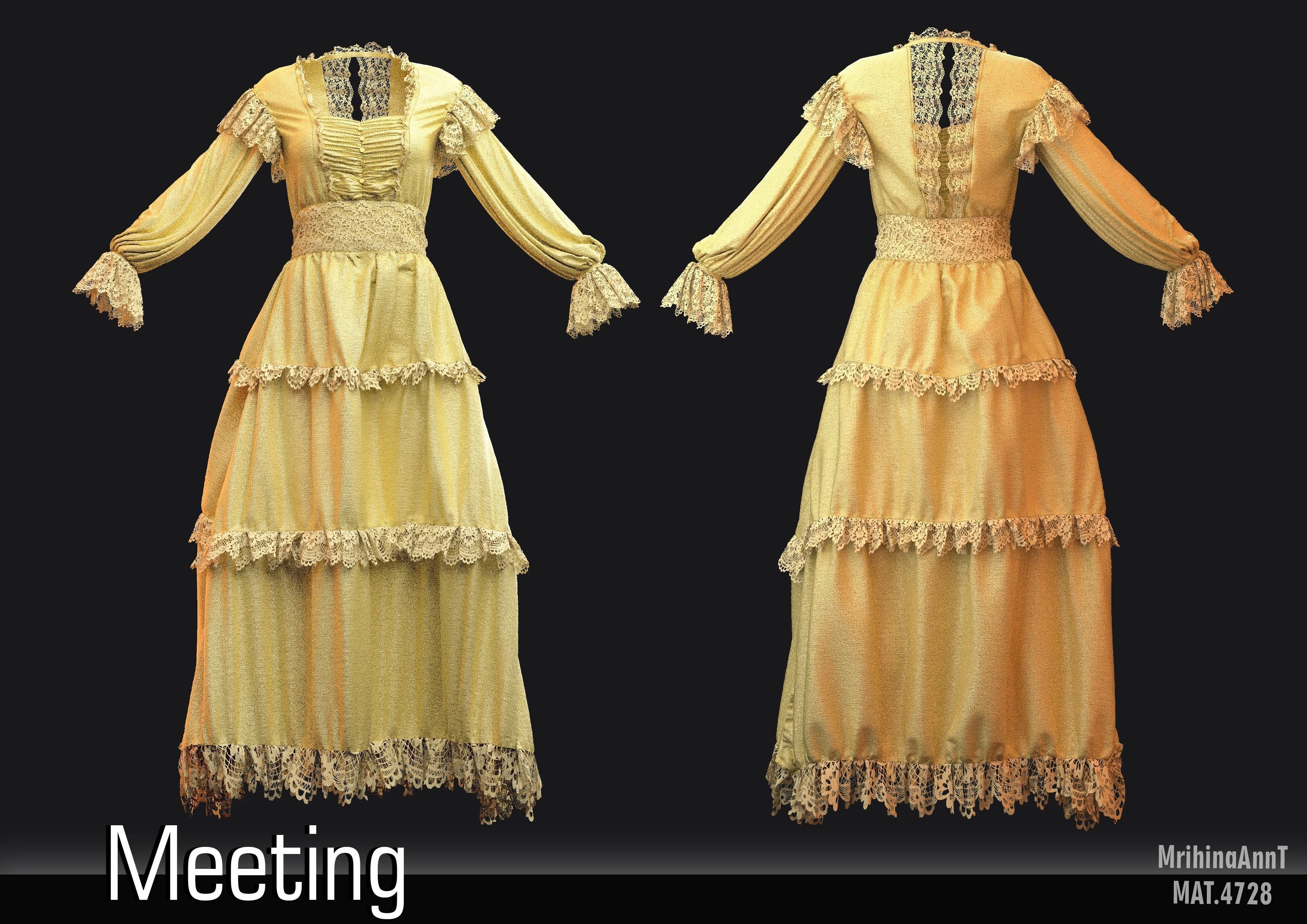 Meeting dress 3D model_7