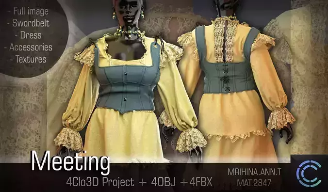 Meeting dress 3D model